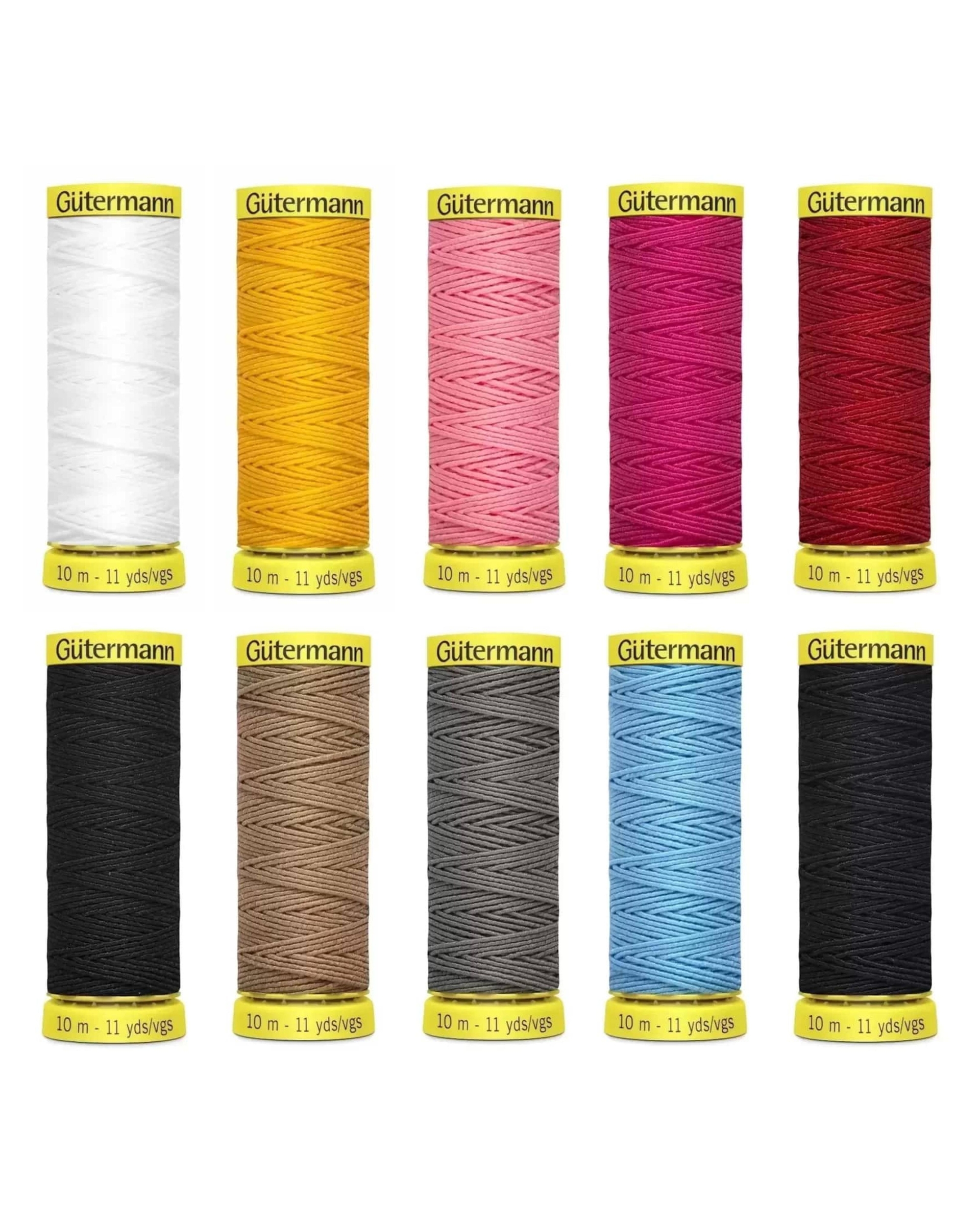 Fil à coudre - élastique - Gütermann<br /><i>7 couleurs et 1 longueur</i> - Tissushop
